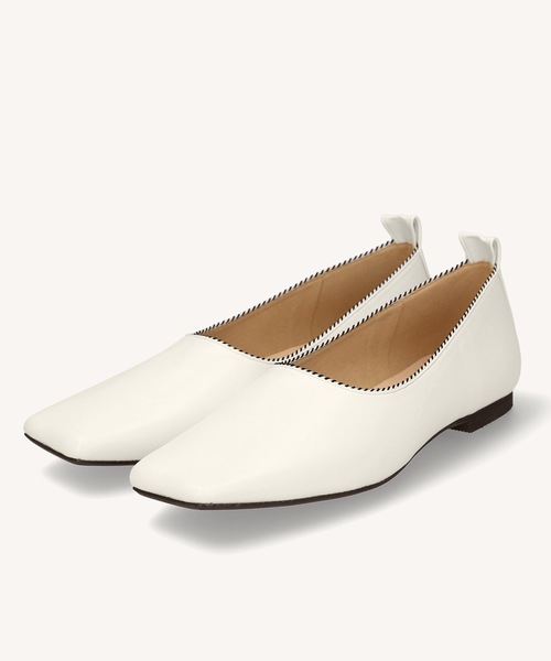 MAMIAN(マミアン)の「ステッチパイピング 甲深フラットパンプス(パンプス・レディース・ブラック/ベージュ/アイボリー・22.5cm/23.5cm/24.5cm/23.0cm/24.0cm/25.0cm)」の11枚目の写真