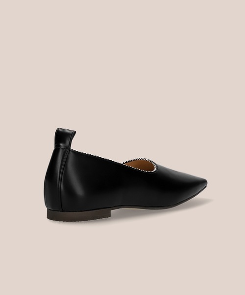 MAMIAN(マミアン)の「ステッチパイピング 甲深フラットパンプス(パンプス・レディース・ブラック/ベージュ/アイボリー・22.5cm/23.5cm/24.5cm/23.0cm/24.0cm/25.0cm)」の15枚目の写真