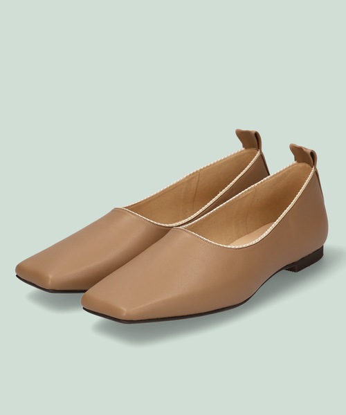 MAMIAN(マミアン)の「ステッチパイピング 甲深フラットパンプス(パンプス・レディース・ブラック/ベージュ/アイボリー・22.5cm/23.5cm/24.5cm/23.0cm/24.0cm/25.0cm)」の21枚目の写真