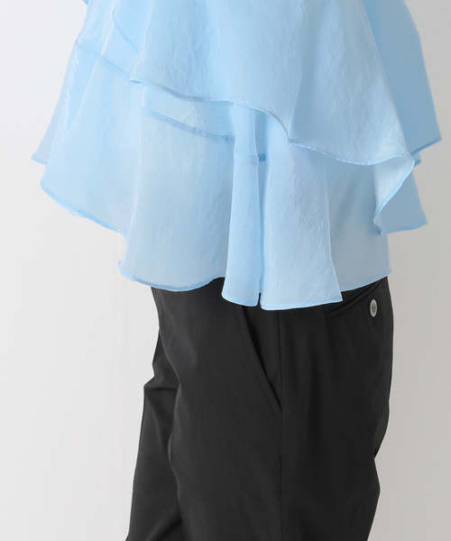 IENA(イエナ)の「【RACHEL COMEY/レイチェルコーミー】CLEARYラッフルトップス(シャツ/ブラウス・レディース・ネイビー・2)」の10枚目の写真