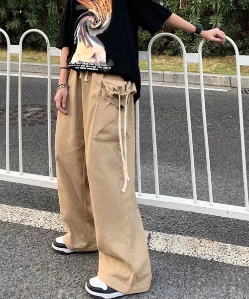 meJane（ミージェーン）の「ARMYカーゴビブパンツ（カーゴパンツ・レディース・ブラック/ベージュ/カーキ・S/M）」の14枚目の写真