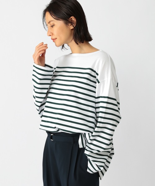 BARNYARDSTORM(バンヤードストーム)の「BARNYARDSTORM / パネルボーダープルオーバー(Tシャツ/カットソー・レディース・ホワイト/ブラック・0/1)」の20枚目の写真