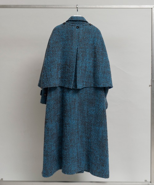 MAISON SPECIAL（メゾンスペシャル）の「ケープコート【MAISON SPECIAL/メゾンスペシャル】（ステンカラーコート・レディース・ブラウン/ブルー/ブラック/グリーン/マルチ・38/36）」の21枚目の写真