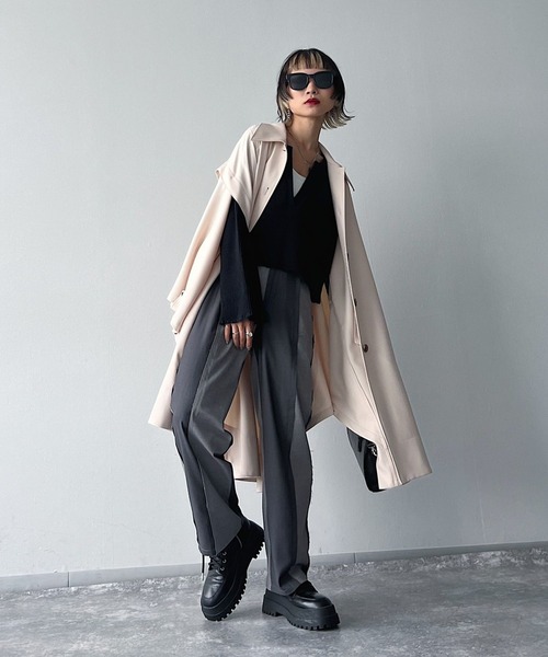 PAGEBOY(ページボーイ)の「CORE / ダメージワッフルトップス(Tシャツ/カットソー・レディース・ブラック/オフホワイト・FREE)」の5枚目の写真