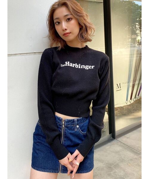 GYDA（ジェイダ）の「ハイウエスト ZIPデニム スカートライクショートパンツ（デニムスカート・レディース・ブラック/インディゴブルー・SMALL/MEDIUM）」の5枚目の写真