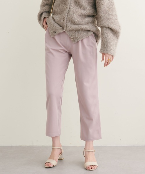natural couture(ナチュラルクチュール)の「2022AWアイテム/セットアップ着用可/きれいめポリエステルレーヨンパンツ(その他パンツ・レディース・ピンク/ベージュ/オレンジ/サックスブルー/ネイビー・FREE)」の4枚目の写真