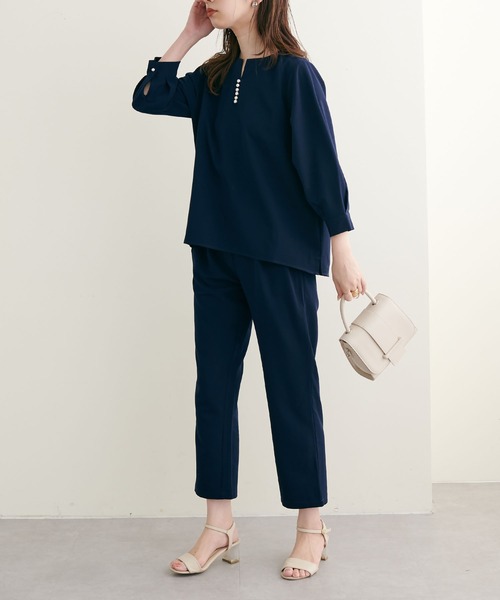natural couture(ナチュラルクチュール)の「2022AWアイテム/セットアップ着用可/きれいめポリエステルレーヨンパンツ(その他パンツ・レディース・ピンク/ベージュ/オレンジ/サックスブルー/ネイビー・FREE)」の14枚目の写真