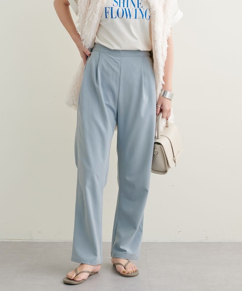 natural couture(ナチュラルクチュール)の「2022AWアイテム/セットアップ着用可/きれいめポリエステルレーヨンパンツ(その他パンツ・レディース・ピンク/ベージュ/オレンジ/サックスブルー/ネイビー・FREE)」の15枚目の写真