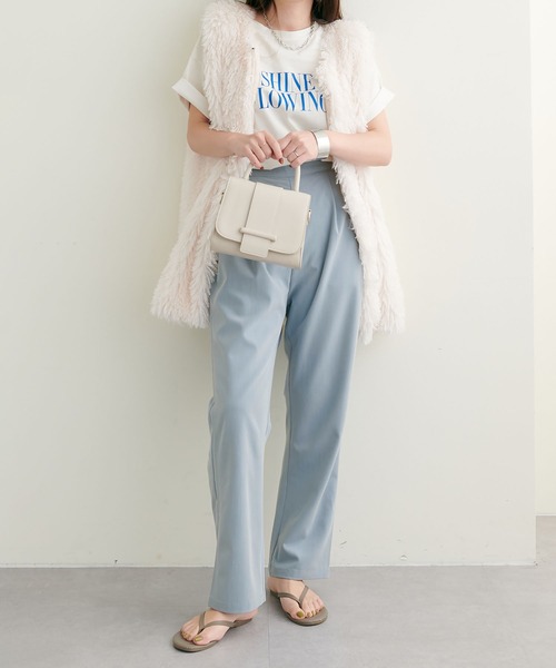 natural couture(ナチュラルクチュール)の「2022AWアイテム/セットアップ着用可/きれいめポリエステルレーヨンパンツ(その他パンツ・レディース・ピンク/ベージュ/オレンジ/サックスブルー/ネイビー・FREE)」の17枚目の写真
