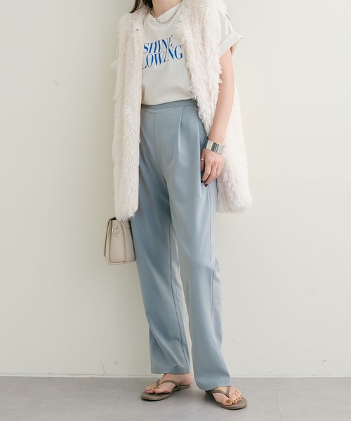 natural couture(ナチュラルクチュール)の「2022AWアイテム/セットアップ着用可/きれいめポリエステルレーヨンパンツ(その他パンツ・レディース・ピンク/ベージュ/オレンジ/サックスブルー/ネイビー・FREE)」の18枚目の写真