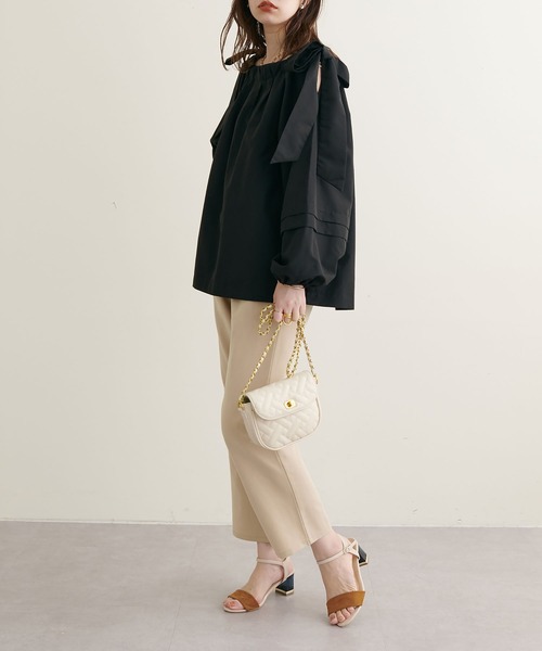 natural couture(ナチュラルクチュール)の「2022AWアイテム/セットアップ着用可/きれいめポリエステルレーヨンパンツ(その他パンツ・レディース・ピンク/ベージュ/オレンジ/サックスブルー/ネイビー・FREE)」の8枚目の写真