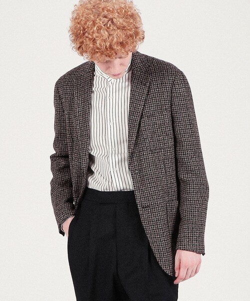 セール】リングツイード シングルブレステッド2Bジャケット Angelico