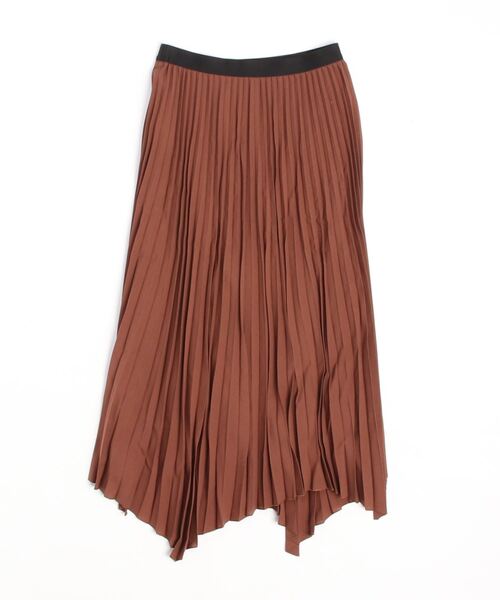 UNDECORATED(アンデコレイテッド)の「UNDECORATED-women W/CU VOILE PLEATS SK(スカート・レディース・ブラウン・0)」の2枚目の写真