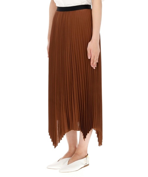 UNDECORATED(アンデコレイテッド)の「UNDECORATED-women W/CU VOILE PLEATS SK(スカート・レディース・ブラウン・0)」の3枚目の写真