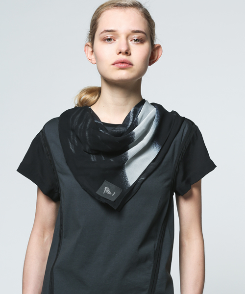 Discord yohji yamamoto 直筆入りスカーフ ヨウジヤマモトディスコードYohji yamamoto discord フラワーロゴ