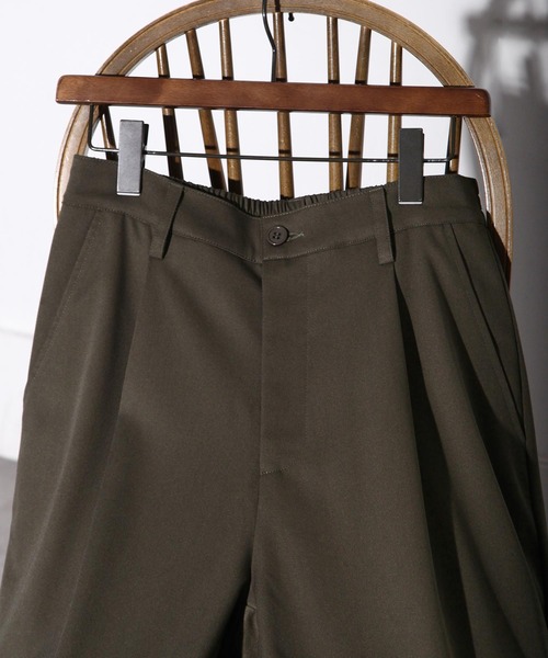 NILWAY（ニルウェイ）の「ロールアップワイドストレートパンツ/スラックス（スラックス・メンズ・ブラック/カーキ/アイボリー・SMALL/MEDIUM/LARGE）」の4枚目の写真