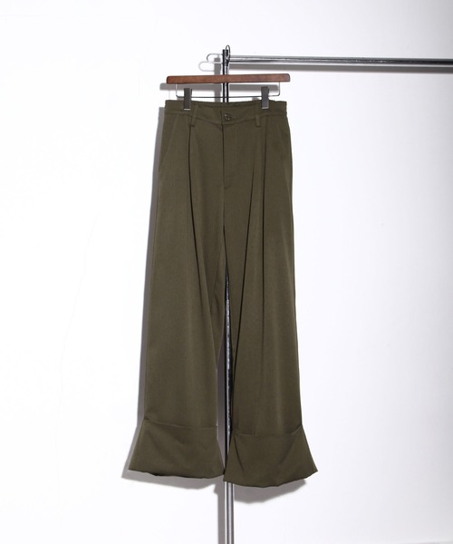 NILWAY（ニルウェイ）の「ロールアップワイドストレートパンツ/スラックス（スラックス・メンズ・ブラック/カーキ/アイボリー・SMALL/MEDIUM/LARGE）」の10枚目の写真