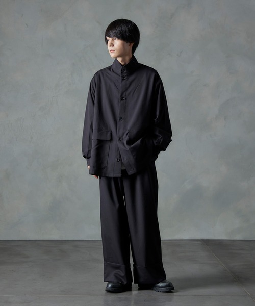 NILWAY（ニルウェイ）の「ロールアップワイドストレートパンツ/スラックス（スラックス・メンズ・ブラック/カーキ/アイボリー・SMALL/MEDIUM/LARGE）」の11枚目の写真