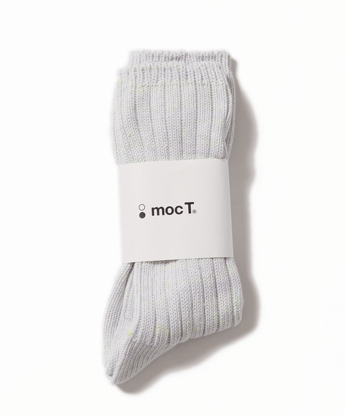 ROOPTOKYO（ループトウキョウ）の「mocT/モクティ NEON SCRIPT SOCKS(DOUBLE CYLINDER) ソックス 靴下（ソックス/靴下・メンズ・ホワイト/ヘザーグレー・ONE SIZE）」の2枚目の写真