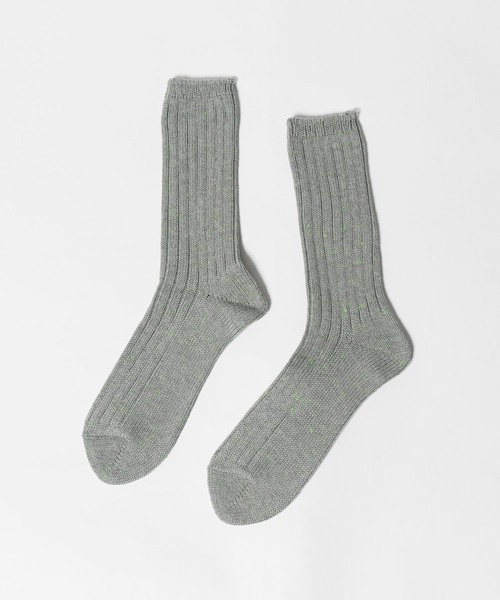 ROOPTOKYO（ループトウキョウ）の「mocT/モクティ NEON SCRIPT SOCKS(DOUBLE CYLINDER) ソックス 靴下（ソックス/靴下・メンズ・ホワイト/ヘザーグレー・ONE SIZE）」の7枚目の写真