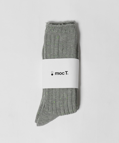 ROOPTOKYO（ループトウキョウ）の「mocT/モクティ NEON SCRIPT SOCKS(DOUBLE CYLINDER) ソックス 靴下（ソックス/靴下・メンズ・ホワイト/ヘザーグレー・ONE SIZE）」の8枚目の写真