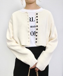 MLI'A | 前後2WAYミラノリブパールボタンカーディガン(カーディガン/ボレロ)