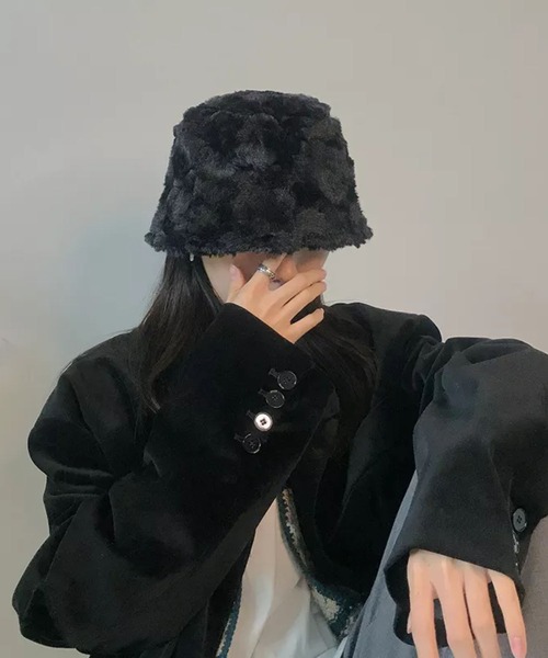 Auntie Rosa(アンティローザ)の「シンプルファーハット(ハット・レディース・ホワイト/ブラック/ベージュ・FREE)」の7枚目の写真