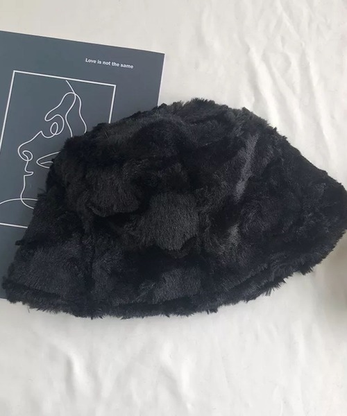 Auntie Rosa(アンティローザ)の「シンプルファーハット(ハット・レディース・ホワイト/ブラック/ベージュ・FREE)」の4枚目の写真