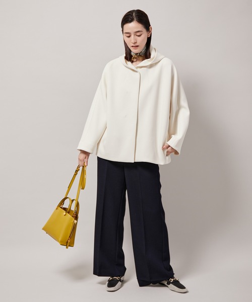 ROPE'(ロペ)の「【一部直営店舗・WEB限定】ダンボールパーカーハーフコート(パーカー・レディース・ベージュ/ネイビー/オフホワイト/ピンク/ラベンダー・38/36)」の6枚目の写真