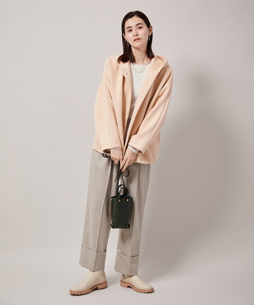 ROPE'(ロペ)の「【一部直営店舗・WEB限定】ダンボールパーカーハーフコート(パーカー・レディース・ベージュ/ネイビー/オフホワイト/ピンク/ラベンダー・38/36)」の10枚目の写真