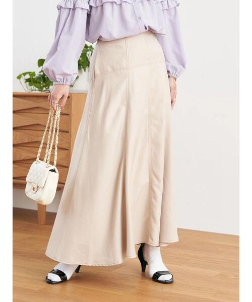 earth music&ecology（アースミュージックアンドエコロジー）の「配色ステッチスカート（スカート・レディース・ベージュ/ネイビー/バーガンディー・S/M）」の15枚目の写真