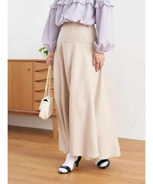 earth music&ecology（アースミュージックアンドエコロジー）の「配色ステッチスカート（スカート・レディース・ベージュ/ネイビー/バーガンディー・S/M）」の16枚目の写真