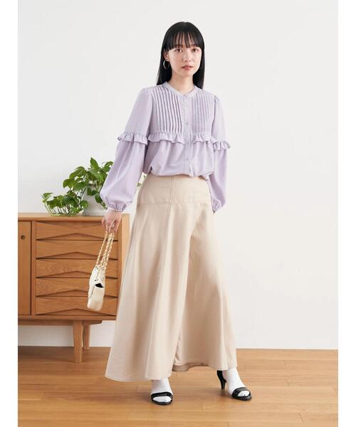 earth music&ecology（アースミュージックアンドエコロジー）の「配色ステッチスカート（スカート・レディース・ベージュ/ネイビー/バーガンディー・S/M）」の17枚目の写真