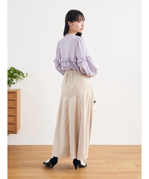 earth music&ecology（アースミュージックアンドエコロジー）の「配色ステッチスカート（スカート・レディース・ベージュ/ネイビー/バーガンディー・S/M）」の19枚目の写真