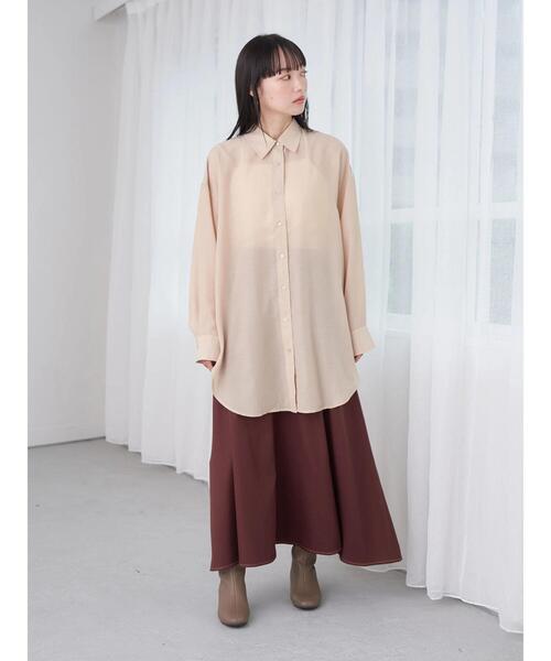 earth music&ecology（アースミュージックアンドエコロジー）の「配色ステッチスカート（スカート・レディース・ベージュ/ネイビー/バーガンディー・S/M）」の22枚目の写真