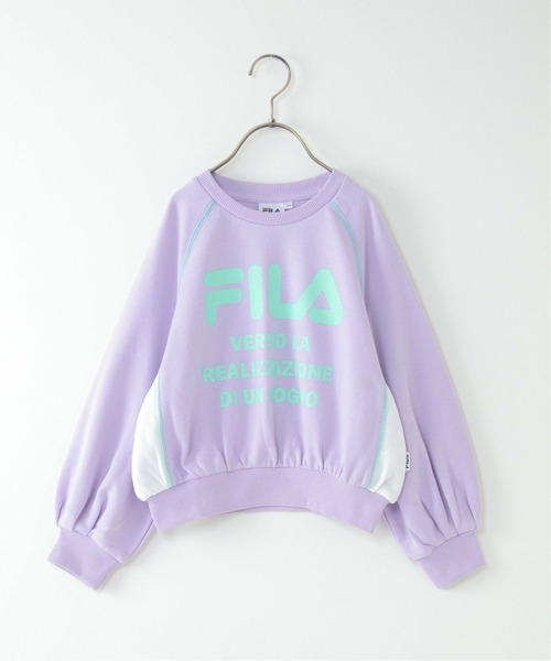 FILA（フィラ）の「FILA フィラ ゆるシルエットトレーナー（130~160cm）（スウェット・キッズ・シルバーグレー/ライトパープル・130/150/160/140）」の4枚目の写真