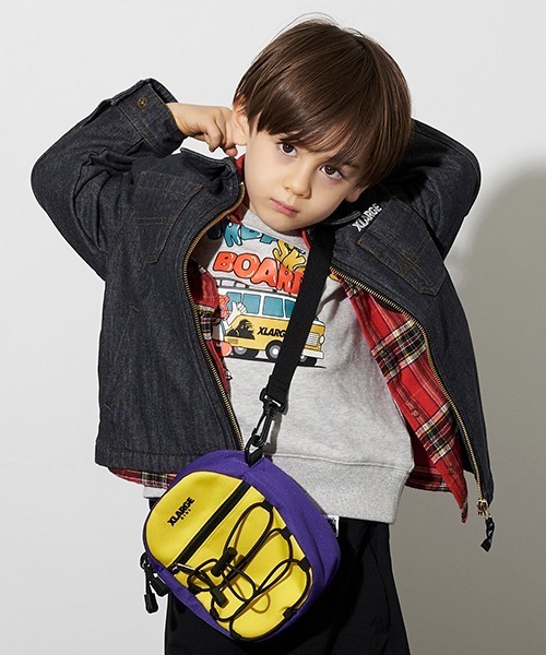 XLARGE KIDS（エクストララージキッズ）の「【WEB限定】配色ショルダーバック（ショルダーバッグ・キッズ・イエロー/レッド/グリーン・FREE）」の3枚目の写真