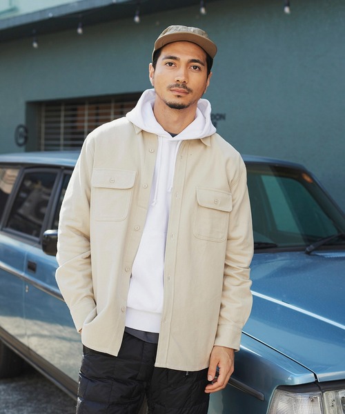 BIG MIKE(ビッグマイク)の「BIG MIKE ヘビーフランネルシャツ 102235204/102235205(シャツ/ブラウス・メンズ・ブラック/ベージュ・XL/L/M)」の2枚目の写真