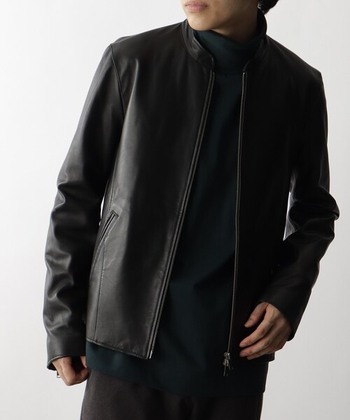 THE SHOP TK (ザ ショップ ティーケー )の「◆【シープレザー】シングルライダース(ライダースジャケット・メンズ・ダークブラウン/ブラック・02/03/04)」の2枚目の写真