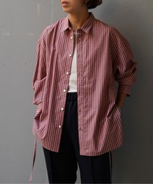 Toironier | Toironier(トワロニエ ) ストライプギャザーシャツ(シャツ/ブラウス)