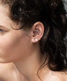 【ARTIDA OUD】レッドサファイア パヴェダイヤモンド イヤーカフ ピアス ARTIDA OUD】レッドサファイア パヴェダイヤモンド イヤーカフ