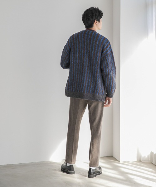 niko and...（ニコアンド）の「ブークレアソートニットVネックカーディガン（Tシャツ/カットソー・メンズ・ベージュ/チャコール/グリーン・MEDIUM/LARGE）」の9枚目の写真