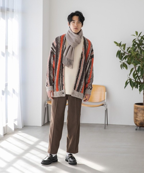 niko and...（ニコアンド）の「ブークレアソートニットVネックカーディガン（Tシャツ/カットソー・メンズ・ベージュ/チャコール/グリーン・MEDIUM/LARGE）」の15枚目の写真