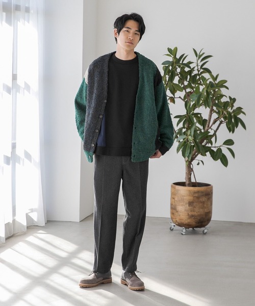 niko and...（ニコアンド）の「ブークレアソートニットVネックカーディガン（Tシャツ/カットソー・メンズ・ベージュ/チャコール/グリーン・MEDIUM/LARGE）」の21枚目の写真