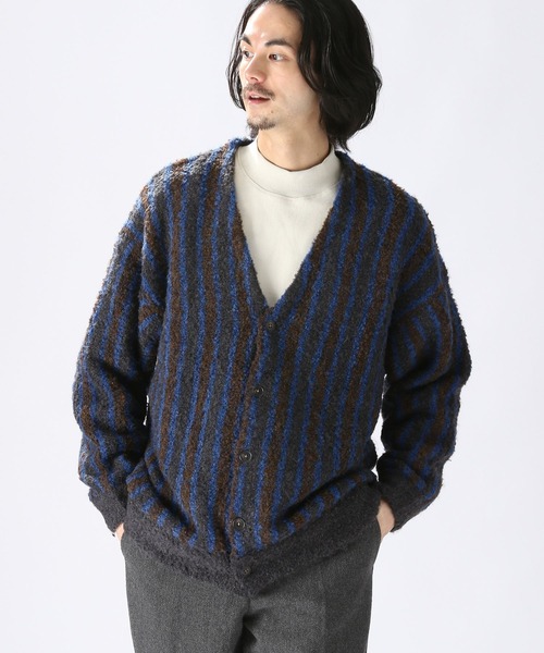 niko and...（ニコアンド）の「ブークレアソートニットVネックカーディガン（Tシャツ/カットソー・メンズ・ベージュ/チャコール/グリーン・MEDIUM/LARGE）」の4枚目の写真