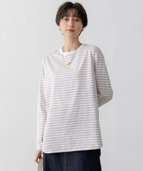 大好評素材/洗える】コットンベアジャージー ロング Tシャツ（T