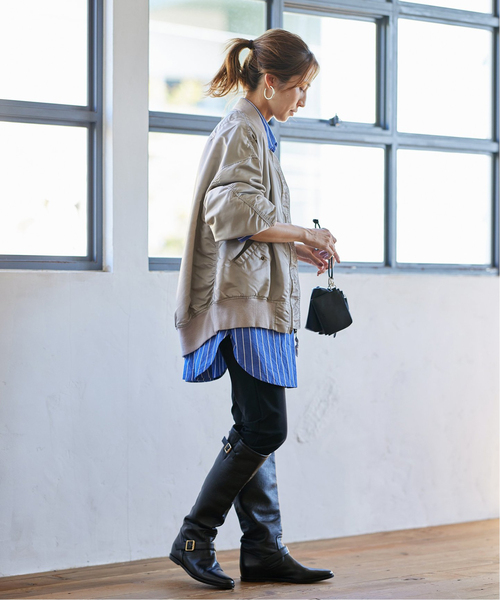 FRAMeWORK（フレームワーク）の「≪追加≫【一部店舗・WEB限定】ナイロンツイルMA-1（MA-1・レディース・ライトグレー/オリーブ/ブラウン系その他・38/36）」の7枚目の写真