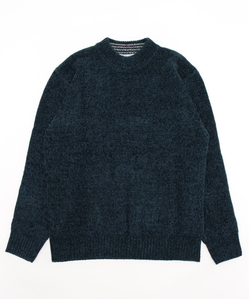 STYLEBLOCK(スタイルブロック)の「ポリモール天竺モックネックセーター(ニット/セーター・メンズ・パープル/チャコール/ネイビー/ブルー/セージグリーン/サックスブルー/ブラック/グレイッシュベージュ/オフホワイト・L/M/LL)」の6枚目の写真