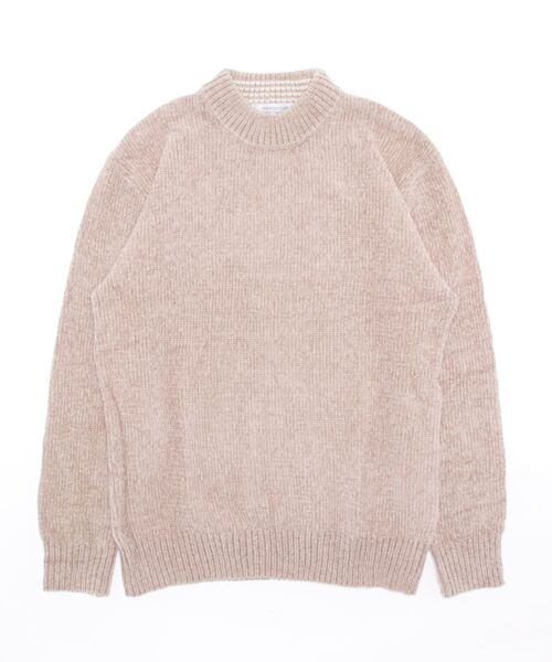 STYLEBLOCK(スタイルブロック)の「ポリモール天竺モックネックセーター(ニット/セーター・メンズ・パープル/チャコール/ネイビー/ブルー/セージグリーン/サックスブルー/ブラック/グレイッシュベージュ/オフホワイト・L/M/LL)」の4枚目の写真