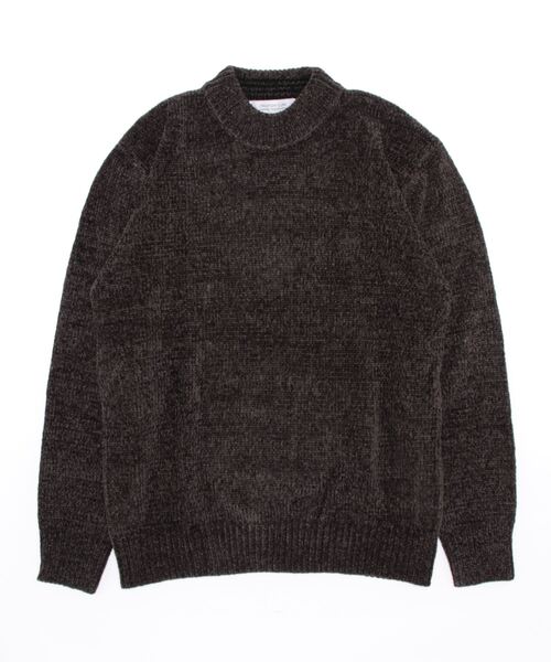 STYLEBLOCK(スタイルブロック)の「ポリモール天竺モックネックセーター(ニット/セーター・メンズ・パープル/チャコール/ネイビー/ブルー/セージグリーン/サックスブルー/ブラック/グレイッシュベージュ/オフホワイト・L/M/LL)」の3枚目の写真